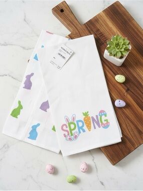Nordstrom cotton 100% Cotton Flour Sack Printed Kitchen Dishtowel set of 2